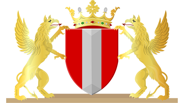 Wapen gemeente Dordrecht - in kleur op transparante achtergrond - 600 * 337 pixels 
